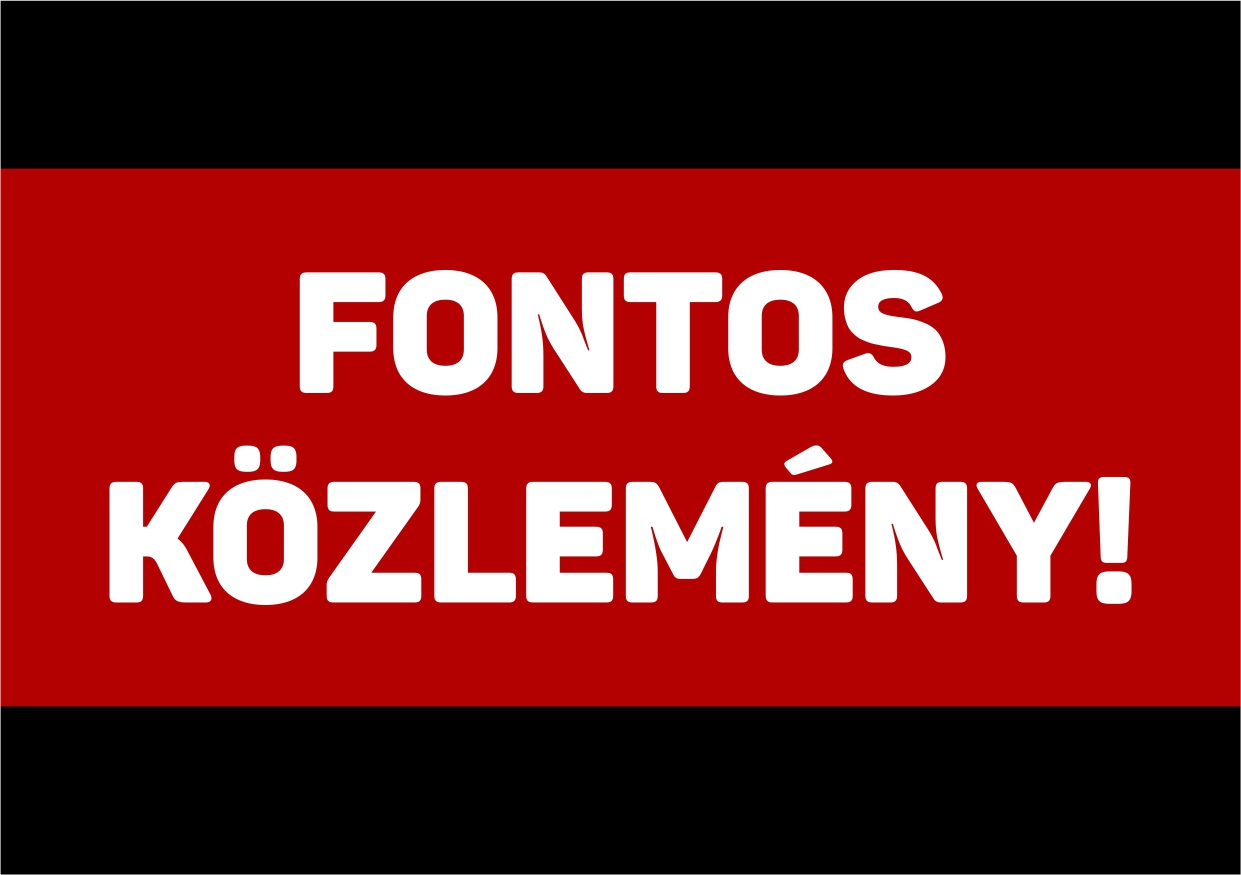 Fontos közlemény