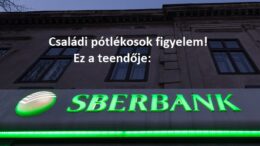 Sberbank pénz családi pótlék