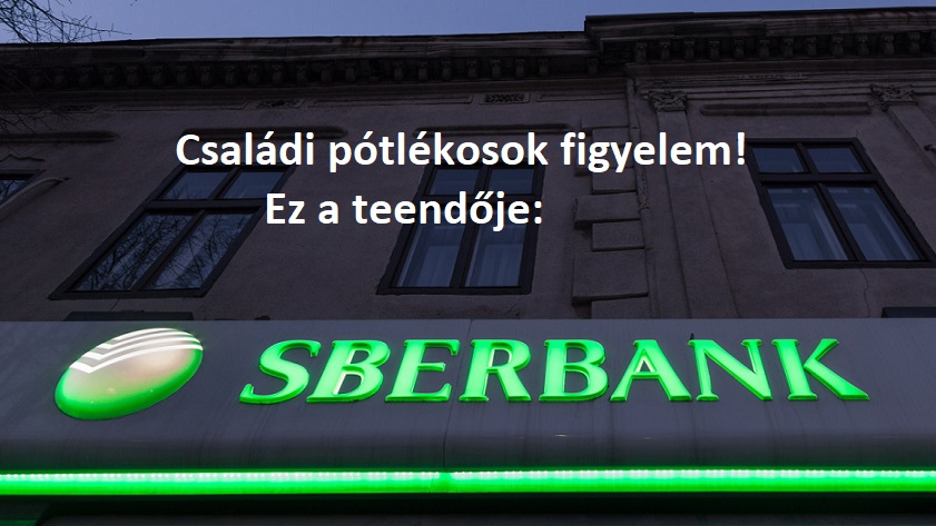 Sberbank pénz családi pótlék