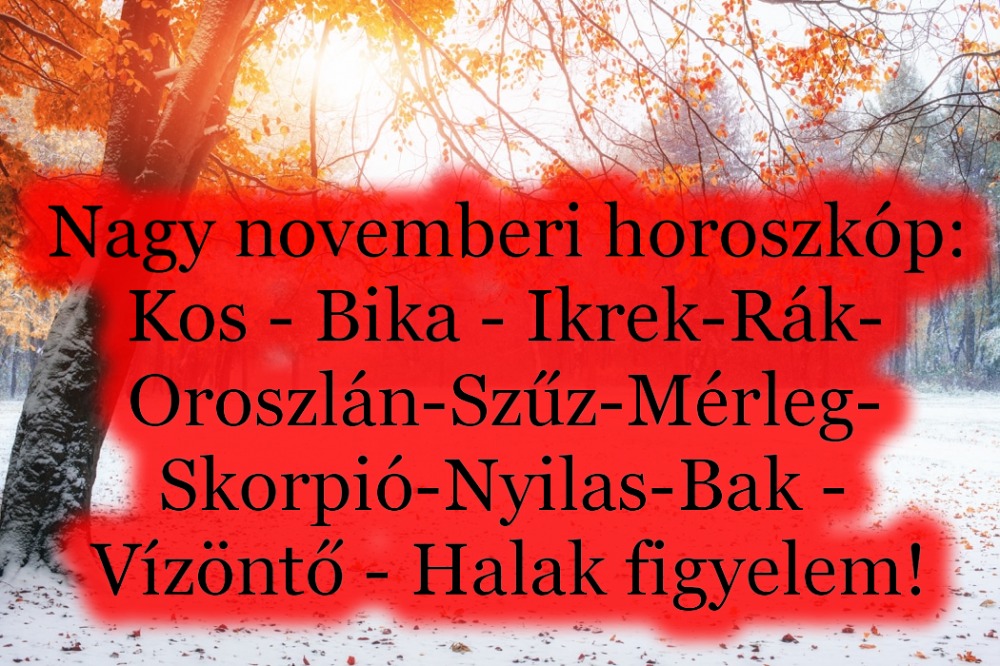 Novemberi horoszkóp