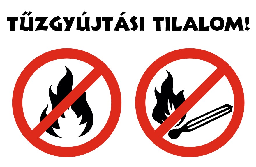 tűzgyújtási tilalom kép