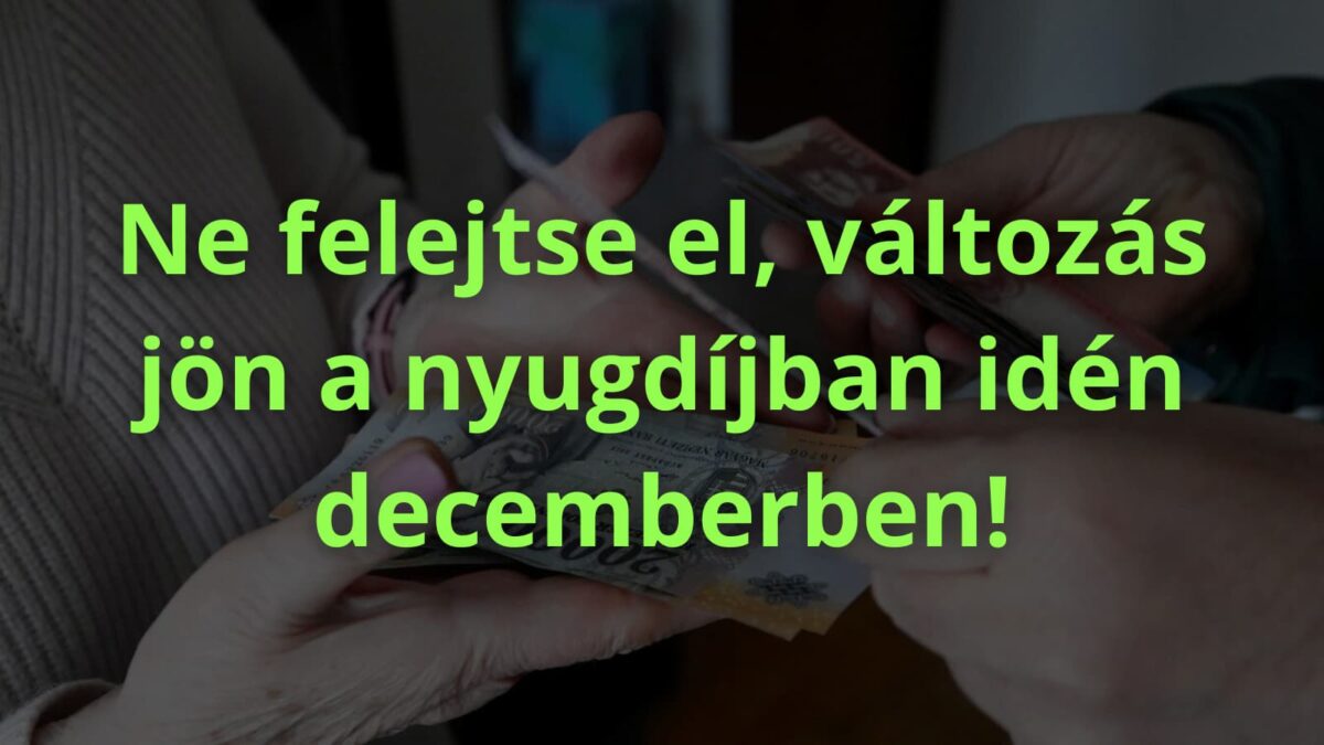 Decemberi nyugdíj utalás