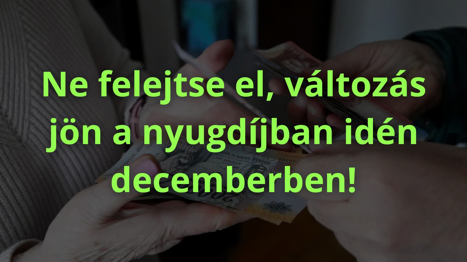Decemberi nyugdíj utalás