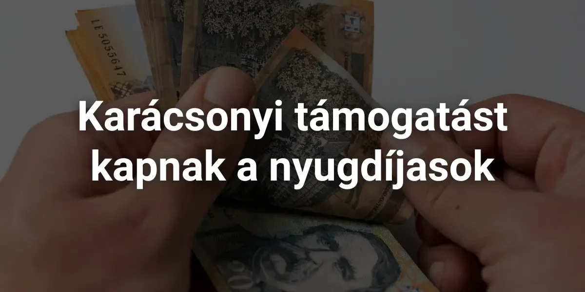 Karácsonyi támogatást kapnak a nyugdíjasok