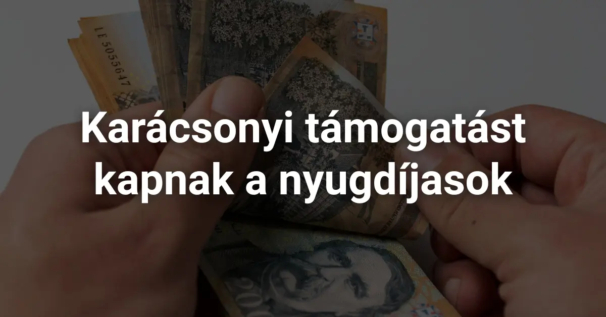 Karácsonyi támogatást kapnak a nyugdíjasok
