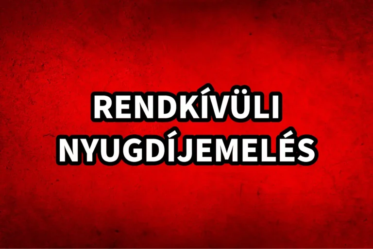 Rendkívüli nyugdíjemelés 2026